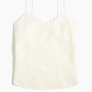 ✨✨🤍 J Crew Factory Scalloped Top - Soft Ivory (NEW WITH TAG)✨✨🤍‎